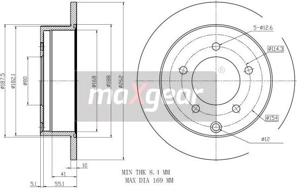 Maxgear 19-2389MAX - Disque de frein cwaw.fr