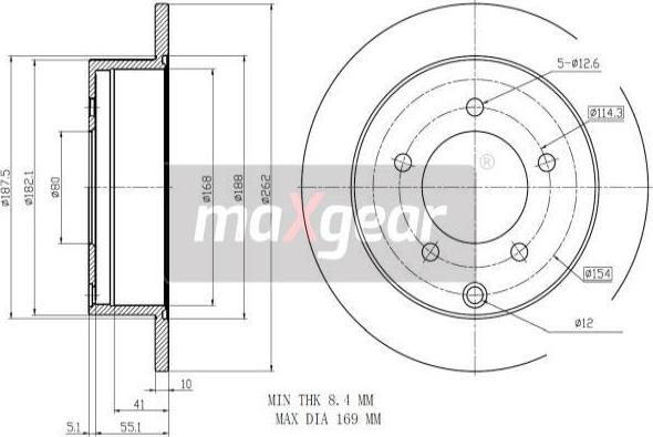 Maxgear 19-2389 - Disque de frein cwaw.fr