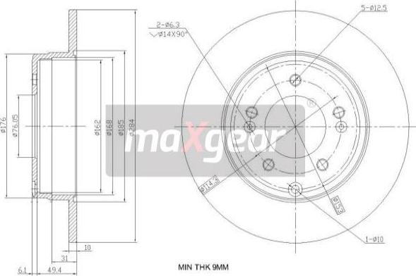 Maxgear 19-2382 - Disque de frein cwaw.fr