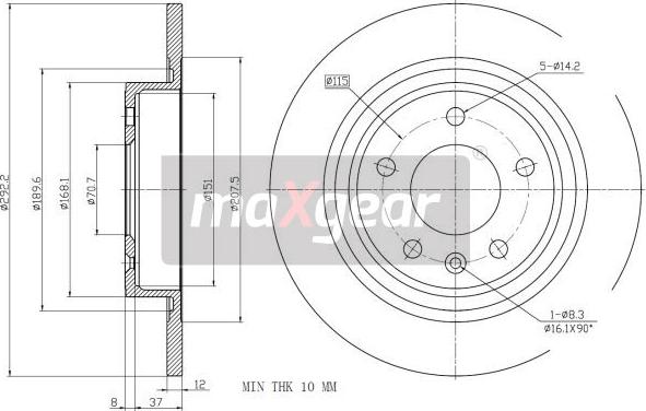 Maxgear 19-2331MAX - Disque de frein cwaw.fr