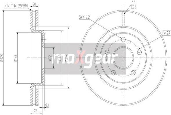 Maxgear 19-2323 - Disque de frein cwaw.fr