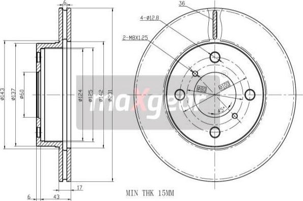 Maxgear 19-2327 - Disque de frein cwaw.fr