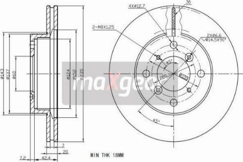 Maxgear 19-2284 - Disque de frein cwaw.fr