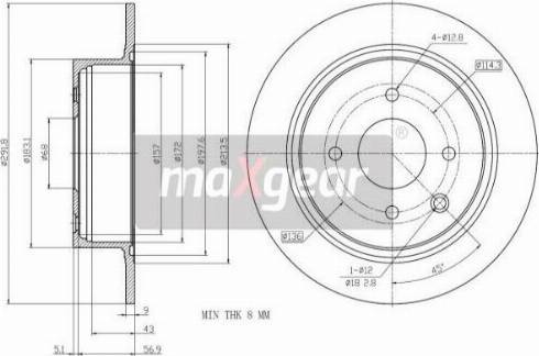 Maxgear 19-2792 - Disque de frein cwaw.fr