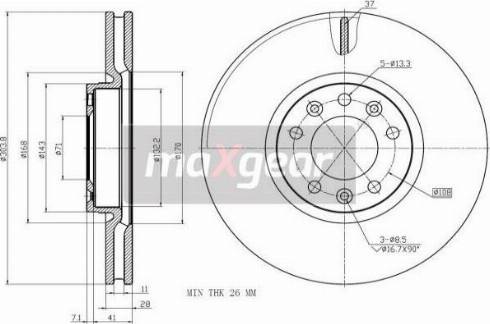 Maxgear 19-2749 - Disque de frein cwaw.fr