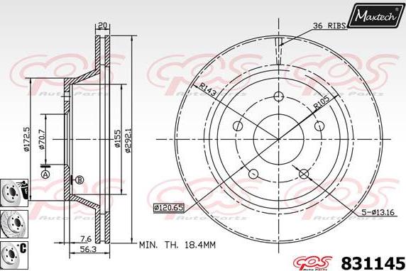 Maxtech 70180359 - Joint d'étanchéité, piston d'étrier de frein cwaw.fr