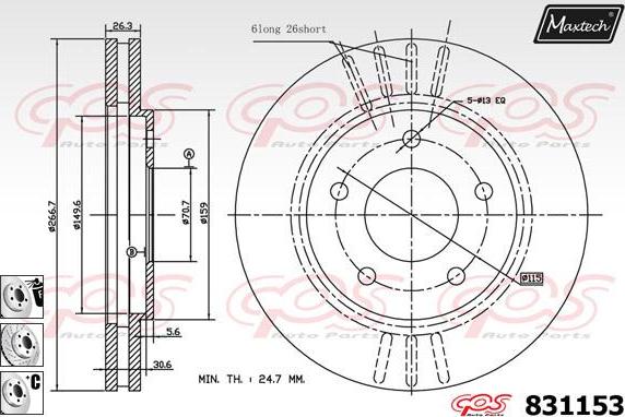 Maxtech 857135 - Disque de frein cwaw.fr