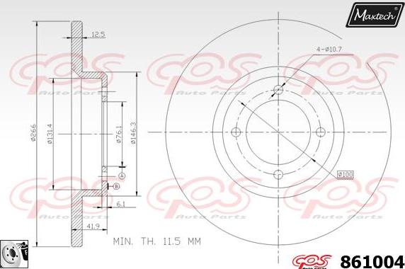 Maxtech 5282210 - Fusée d'essieu, suspension de roue cwaw.fr