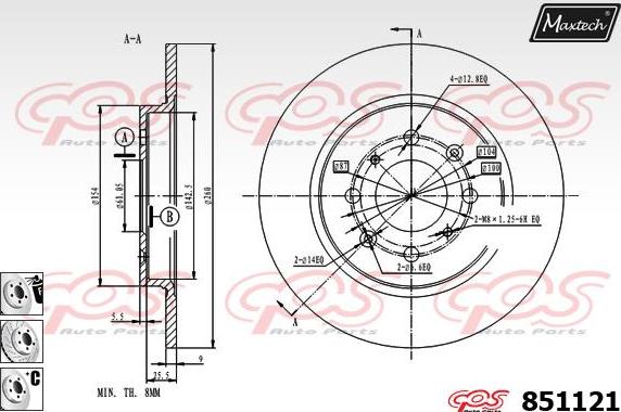 Maxtech 72932003 - Piston, étrier de frein cwaw.fr