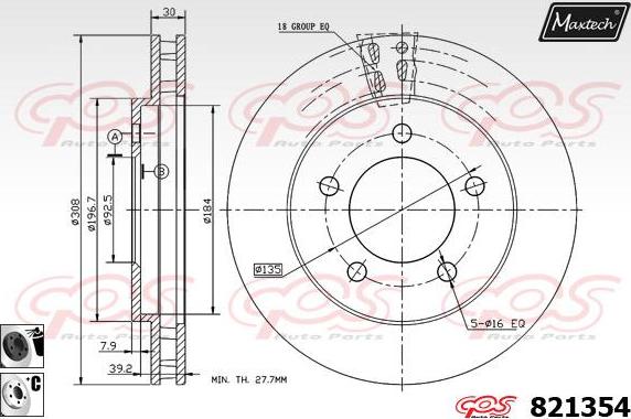 Maxtech 5227024 - Fusée d'essieu, suspension de roue cwaw.fr