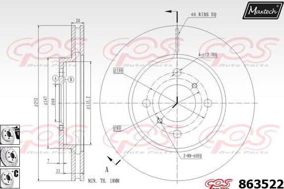 Maxtech 72963003 - Piston, étrier de frein cwaw.fr