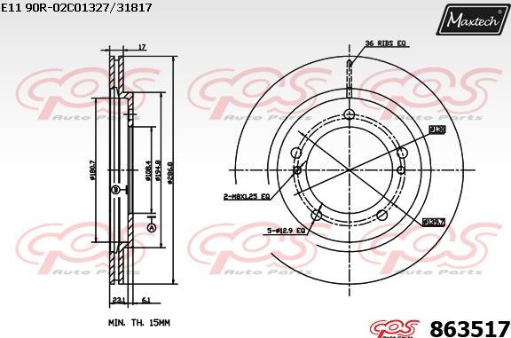 Maxtech 5271026 - Fusée d'essieu, suspension de roue cwaw.fr