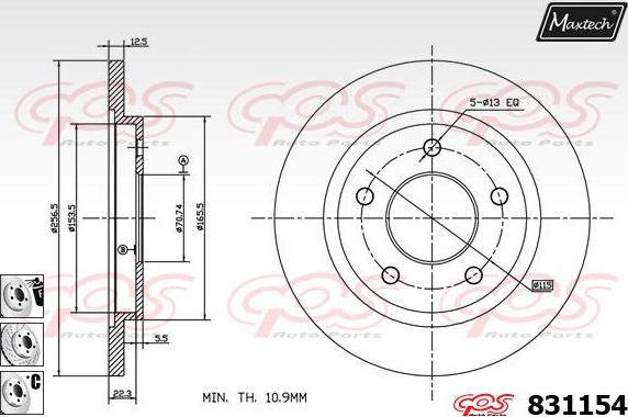 Maxtech 6254008 - Étrier de frein cwaw.fr