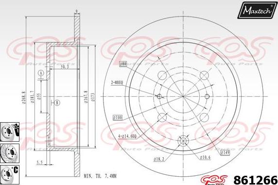 Maxtech 6255003 - Étrier de frein cwaw.fr