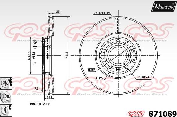 Maxtech 70160025 - Jeu de douilles de guidage, étrier de frein cwaw.fr