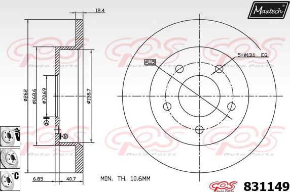 Maxtech 6256003 - Étrier de frein cwaw.fr