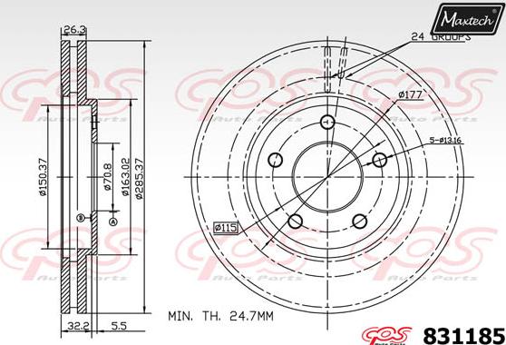 Maxtech 6252002 - Étrier de frein cwaw.fr