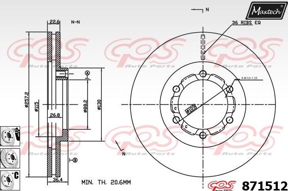 Maxtech 831237 - Disque de frein cwaw.fr