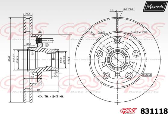 Maxtech 6266200 - Étrier de frein cwaw.fr