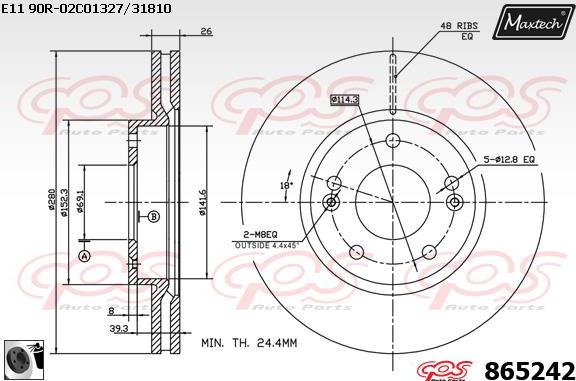 Maxtech 6261009 - Étrier de frein cwaw.fr