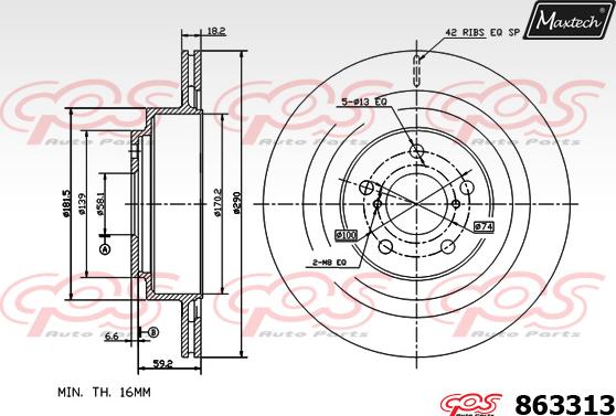 Maxtech 6261024 - Étrier de frein cwaw.fr