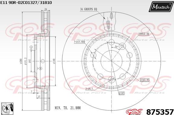 Maxtech 6261025 - Étrier de frein cwaw.fr