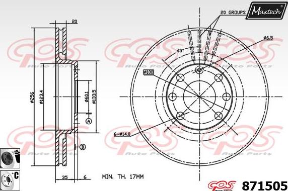 Maxtech 6262003 - Étrier de frein cwaw.fr