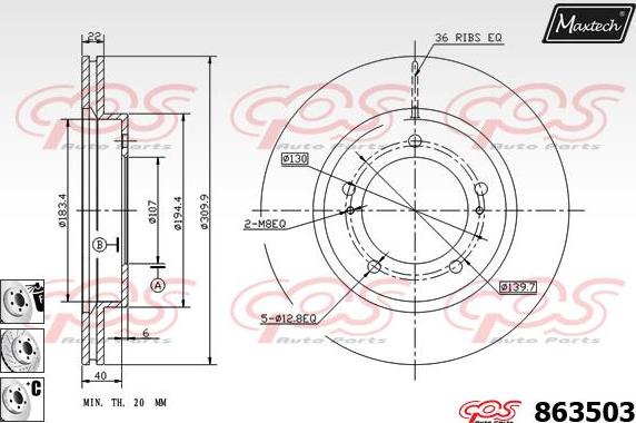 Maxtech 831272 - Disque de frein cwaw.fr