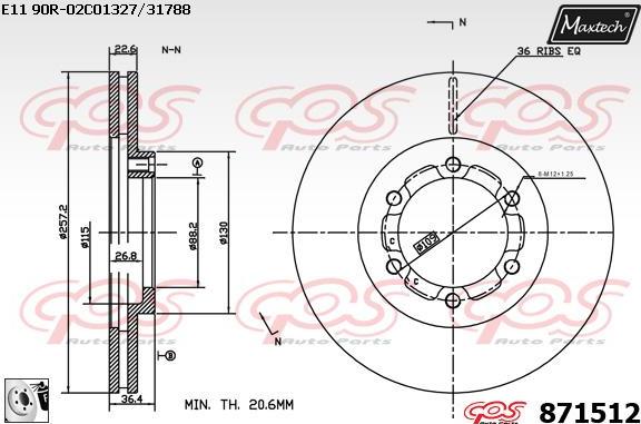 Maxtech 6228006 - Étrier de frein cwaw.fr