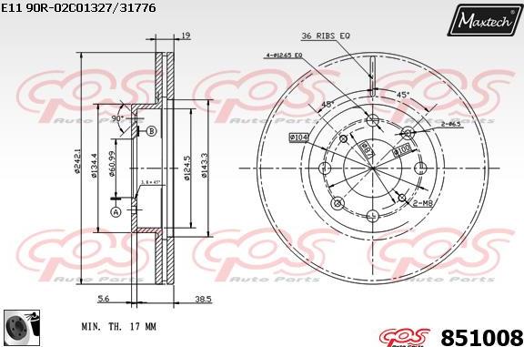 Maxtech 6274500 - Étrier de frein cwaw.fr