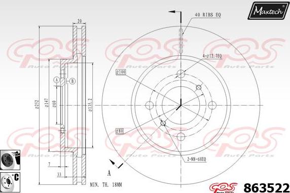 Maxtech 6274501 - Étrier de frein cwaw.fr