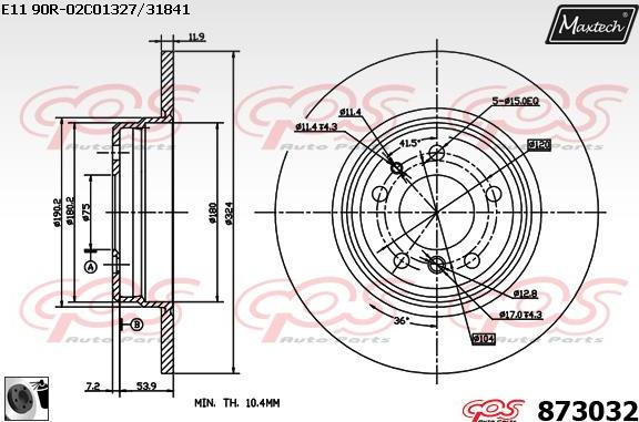 Maxtech 6274514 - Étrier de frein cwaw.fr