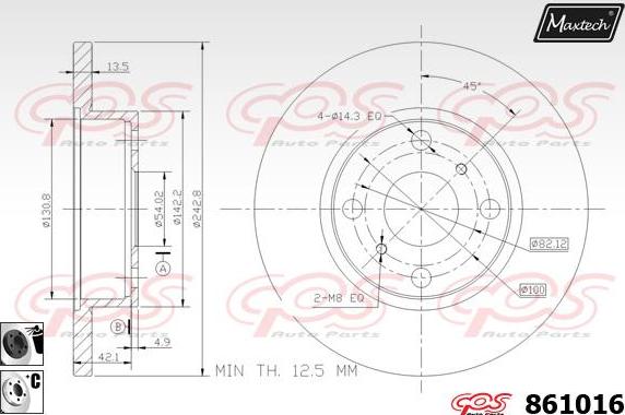 Maxtech 6271505 - Étrier de frein cwaw.fr