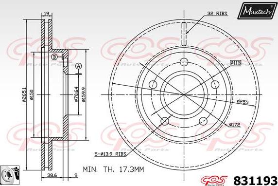 Maxtech 6271002 - Étrier de frein cwaw.fr