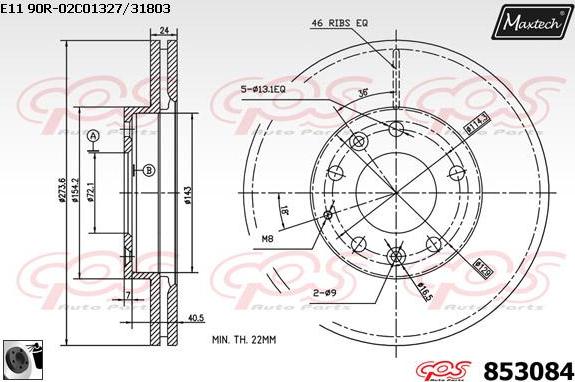 Maxtech 6271020 - Étrier de frein cwaw.fr