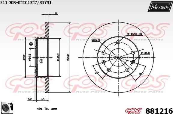 Maxtech 6278503 - Étrier de frein cwaw.fr