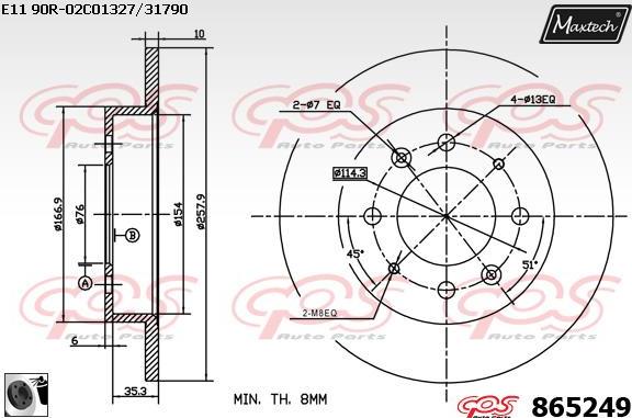 Maxtech 6273504 - Étrier de frein cwaw.fr