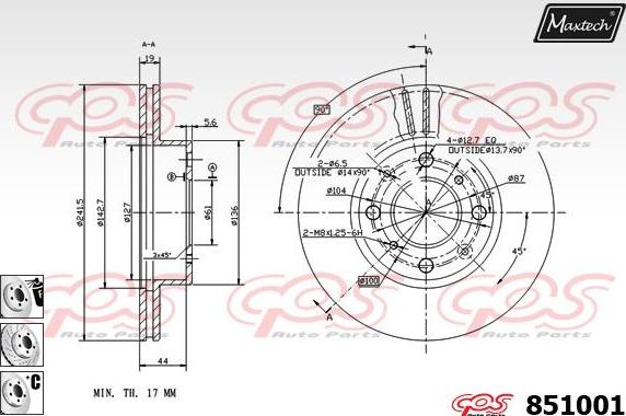 Maxtech 6273500 - Étrier de frein cwaw.fr