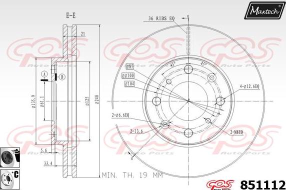 Maxtech 6273501 - Étrier de frein cwaw.fr