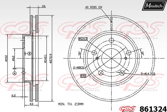 Maxtech 6273507 - Étrier de frein cwaw.fr