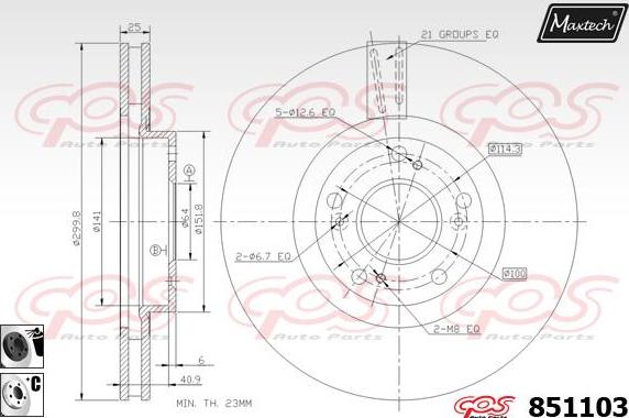 Maxtech 6273008 - Étrier de frein cwaw.fr