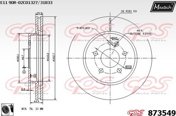 Maxtech 6272500 - Étrier de frein cwaw.fr