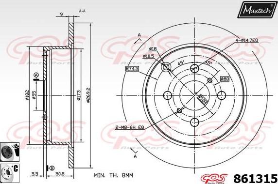 Maxtech 6272001 - Étrier de frein cwaw.fr