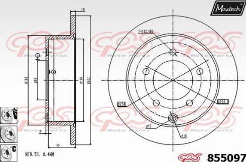 Maxtech 855097.6880 - Disque de frein cwaw.fr