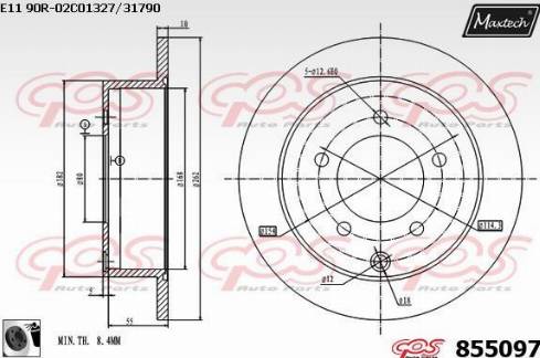 Maxtech 855097.0060 - Disque de frein cwaw.fr