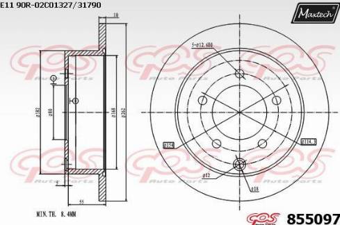 Maxtech 855097.0000 - Disque de frein cwaw.fr