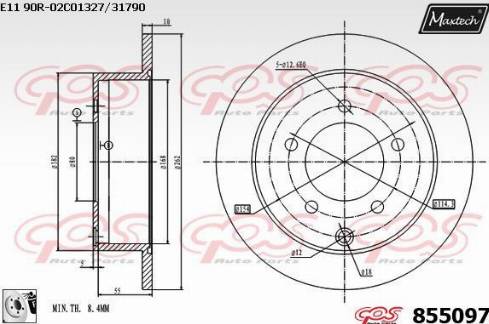 Maxtech 855097.0080 - Disque de frein cwaw.fr