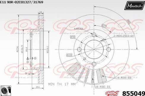 Maxtech 855049.0060 - Disque de frein cwaw.fr