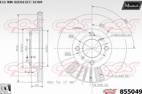 Maxtech 855049.0080 - Disque de frein cwaw.fr