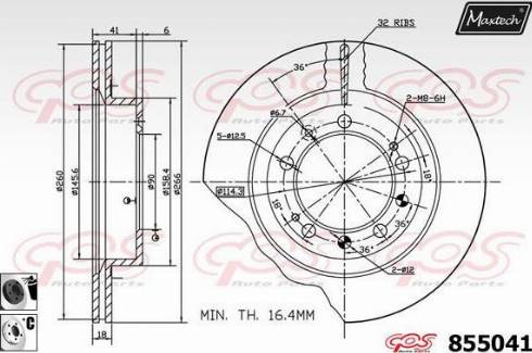 Maxtech 855041.6060 - Disque de frein cwaw.fr